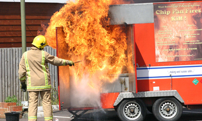 Fire fighting demonstration