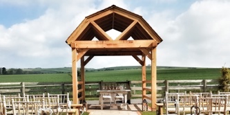 An outside ceremony at Long Furlong Barn.