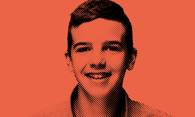 Smiling teenage boy