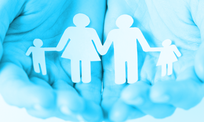 A paper cutout family