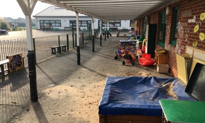 Outdoor play area at the centre