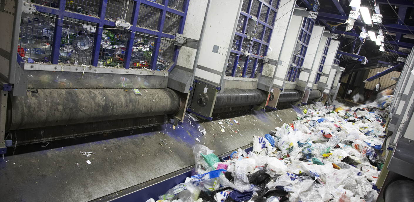 nojs Plastics being sorted for recycling