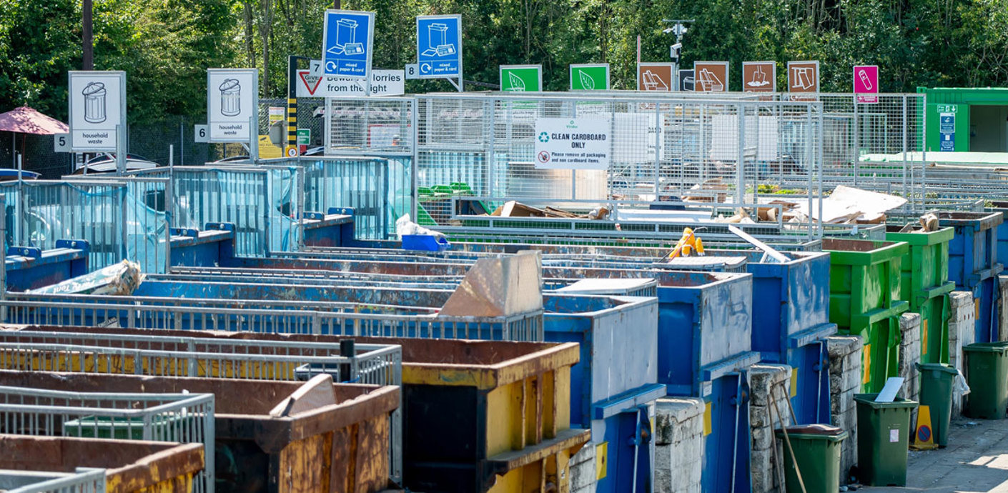 nojs Skips at Horsham recycling centre