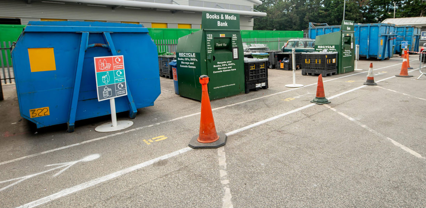 nojs Skips at Chichester recycling centre