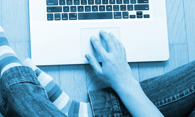 Person using a laptop