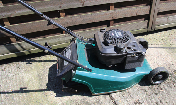 A lawn mower.
