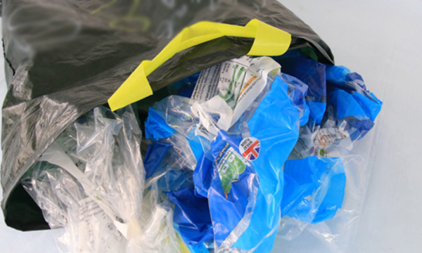 A plastic bag containing other plastic bags.