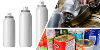 A collage of different types of cans.