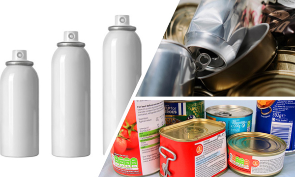 A collage of different types of cans.