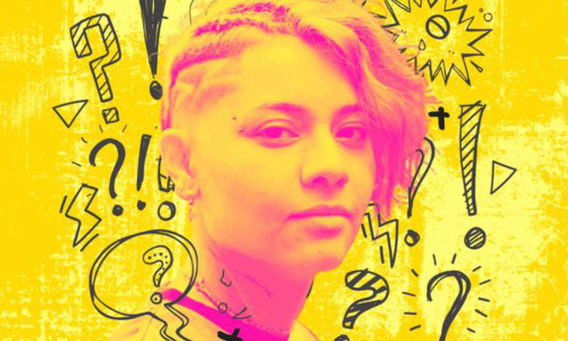 Young woman looking directly at camera