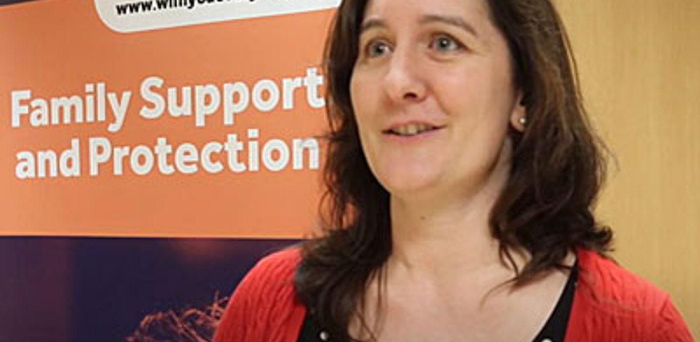 nojs social worker at recruitment event