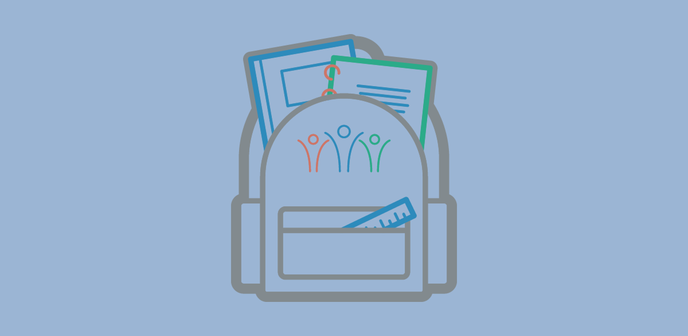 nojs Sketch of a school backpack