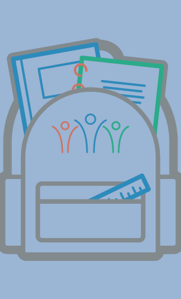 Sketch of a school backpack