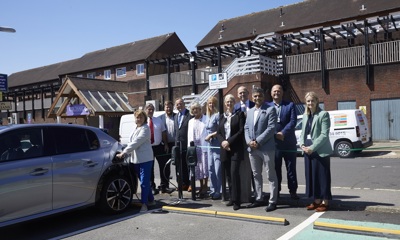 June launch: representatives from West Sussex County Council, Adur and Worthing Councils, Arun District Council, Crawley Borough Council, Horsham District Council, Mid Sussex District Council and Connected Kerb joined in celebrating the launch of the largest-ever local authority roll-out of electric vehicle charging points in the UK in June