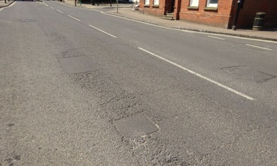 The current road surface in The High Street, Henfield