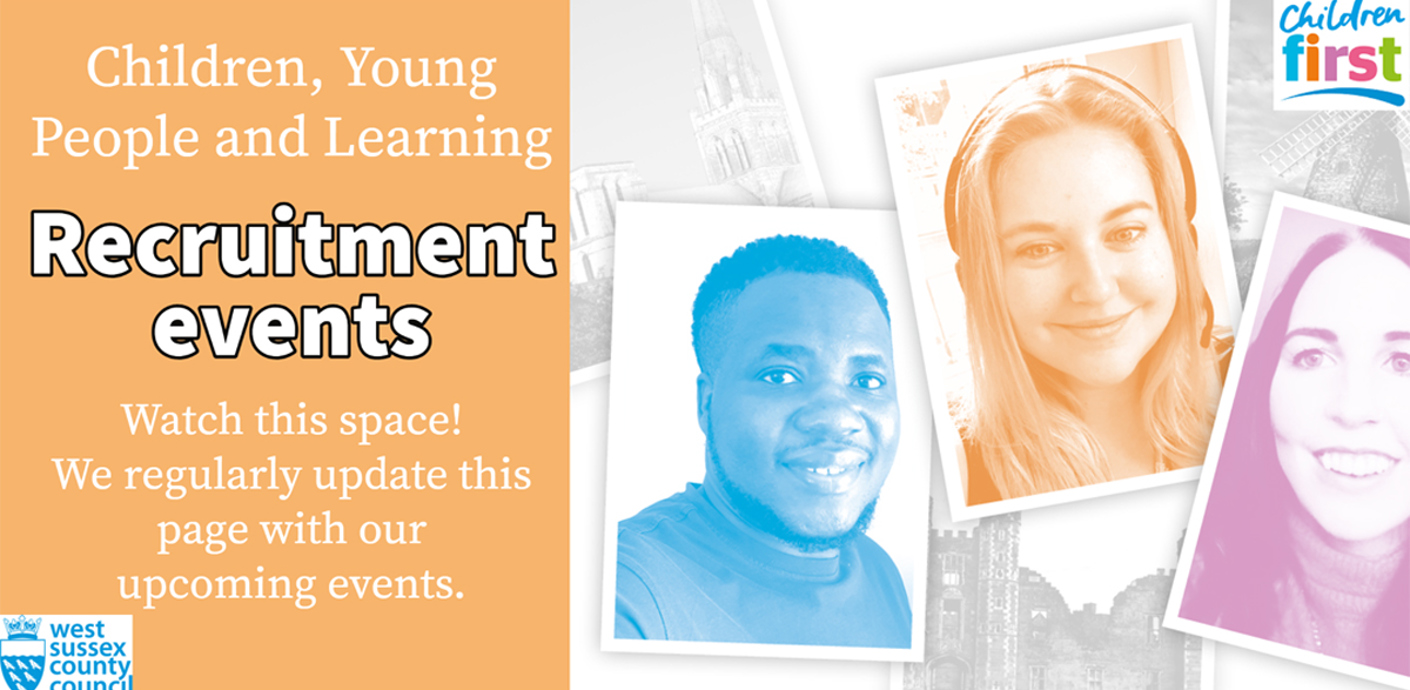 nojs Poster reading Children, Young People and Learning recruitment events - Watch this space! We regularly update this page with upcoming events.