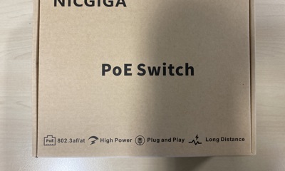 The PoE (Power over Ethernet) Switch was supplied with a standard three power cable