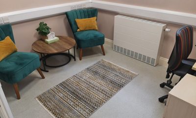 Meeting room with comfy chairs