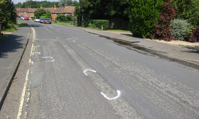 Pearson Road before resurfacing