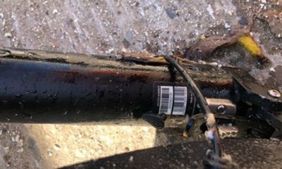 Fire damaged electric scooter