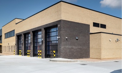 The fire station appliance bay