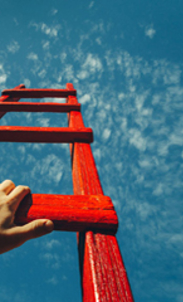 Hand on a ladder