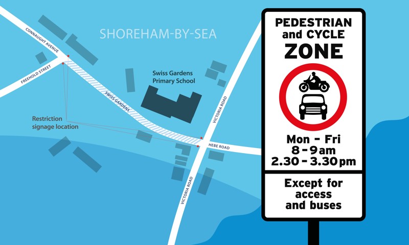 School Streets Trial Scheme outline details and map, Swiss Gardens Primary