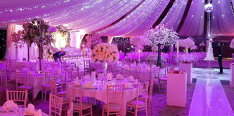 Wedding reception layout at The Copthorne Hotel Gatwick.