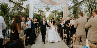 Bride and Groom with guests
