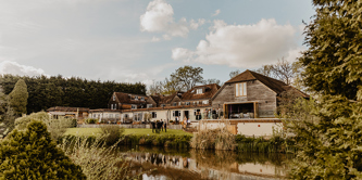 View of Brookfield Barn over the water