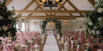 Inside Cottesmore Hotel Golf & Country Club set up for a ceremony.