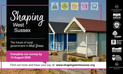 Shaping West Sussex - public consultation closes 13 August - beach huts
