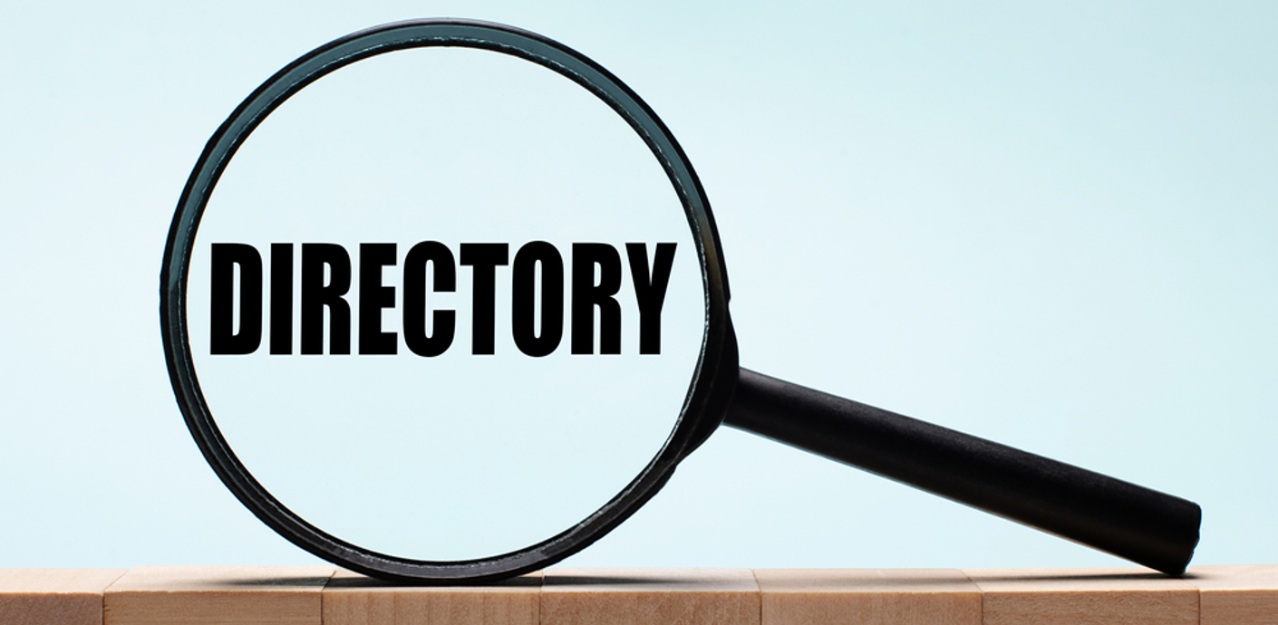 nojs Magnifying glass over the word directory