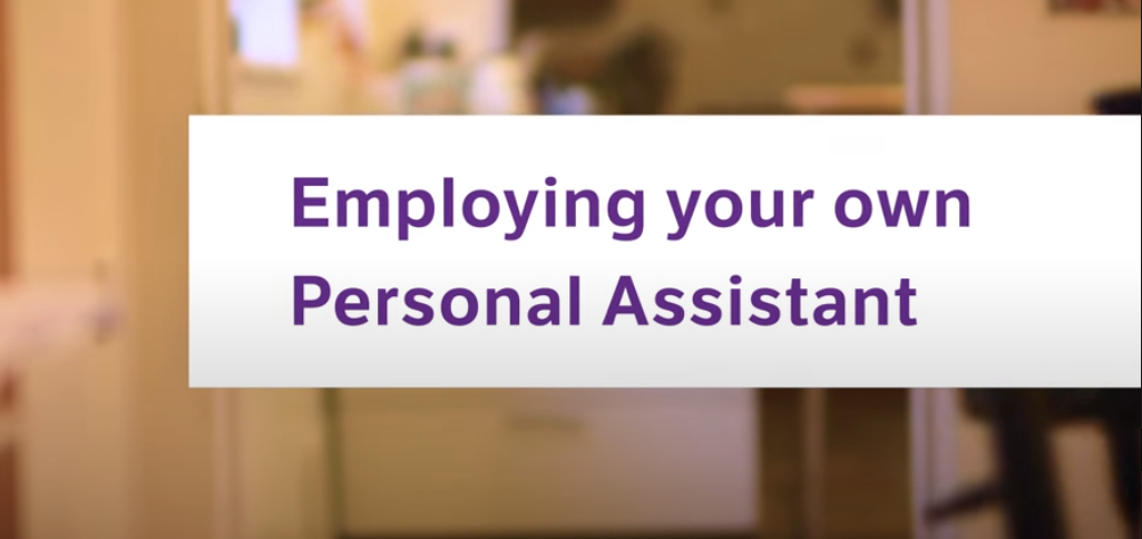 Placeholder video still for youtube video - text reads 'Employing your own personal assistant'.