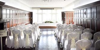 Room at Lodge Hill set up for a ceremony.