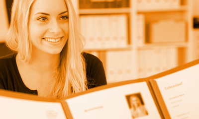 Woman in an interview