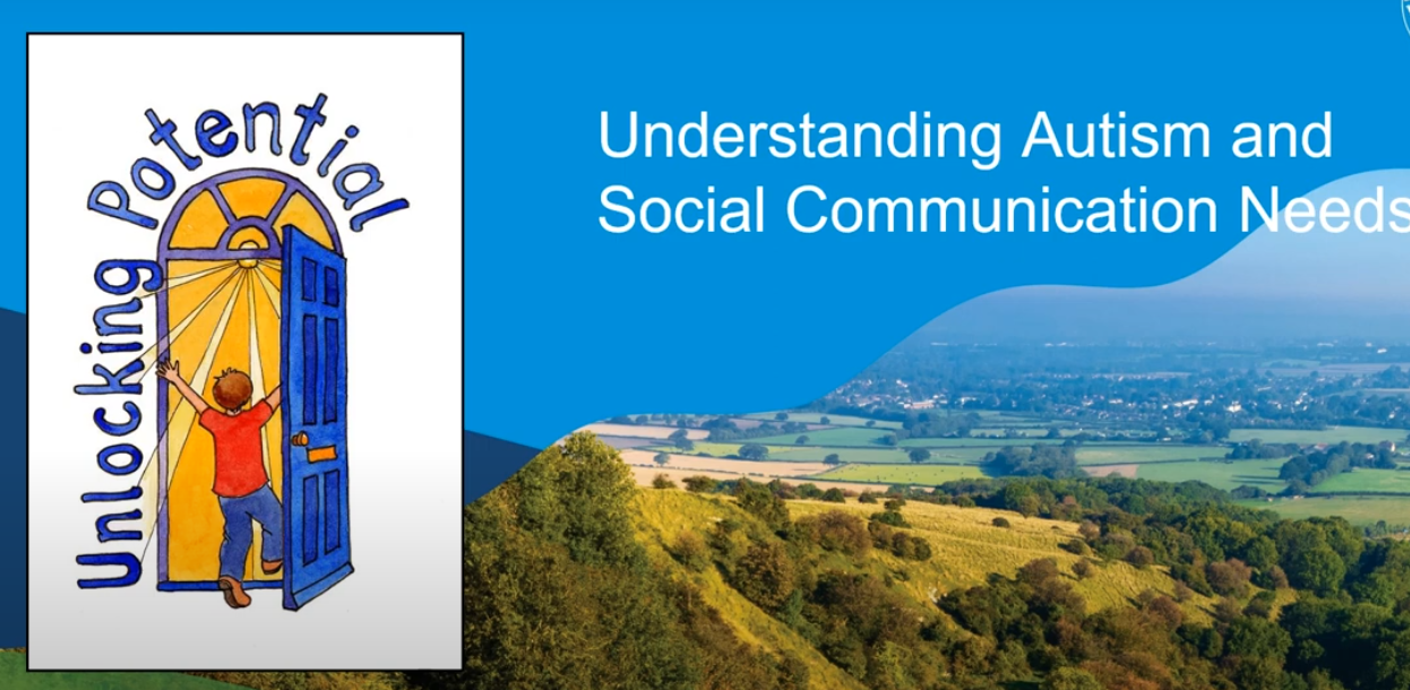 Placeholder video still for YouTube video. Text reads 'Understanding autism and social communication needs'