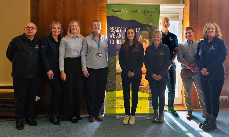 Members of the West Sussex Quit 4 Wellbeing stop smoking team 