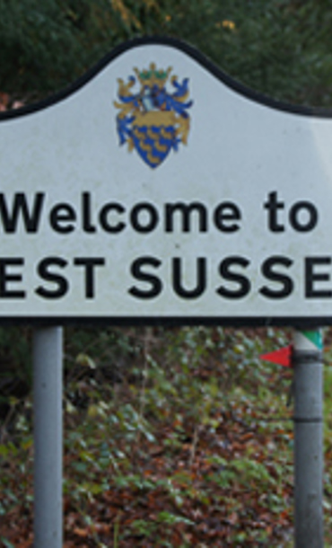 Welcome to West Sussex sign