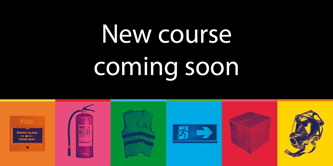 Text saying new course coming soon with a 'be trained by the professionals' decorative banner image underneath