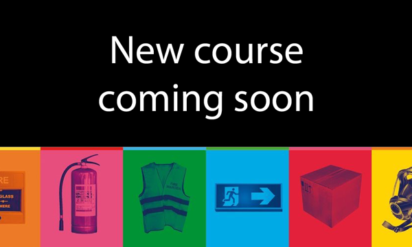Text saying new course coming soon with a 'be trained by the professionals' decorative banner image underneath