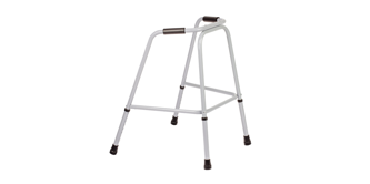 A white and grey walking aid